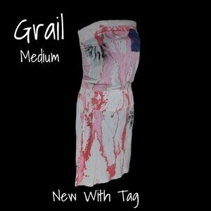 Grail Tube Dress Tie Dye Pink Medium 100% cotton New With Tags